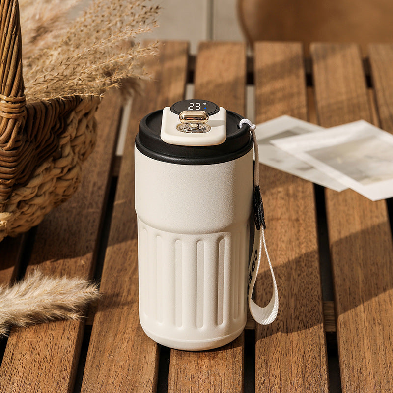 Smart Digital Thermal Bottle | Insulated Travel Coffee Mug | 450ml