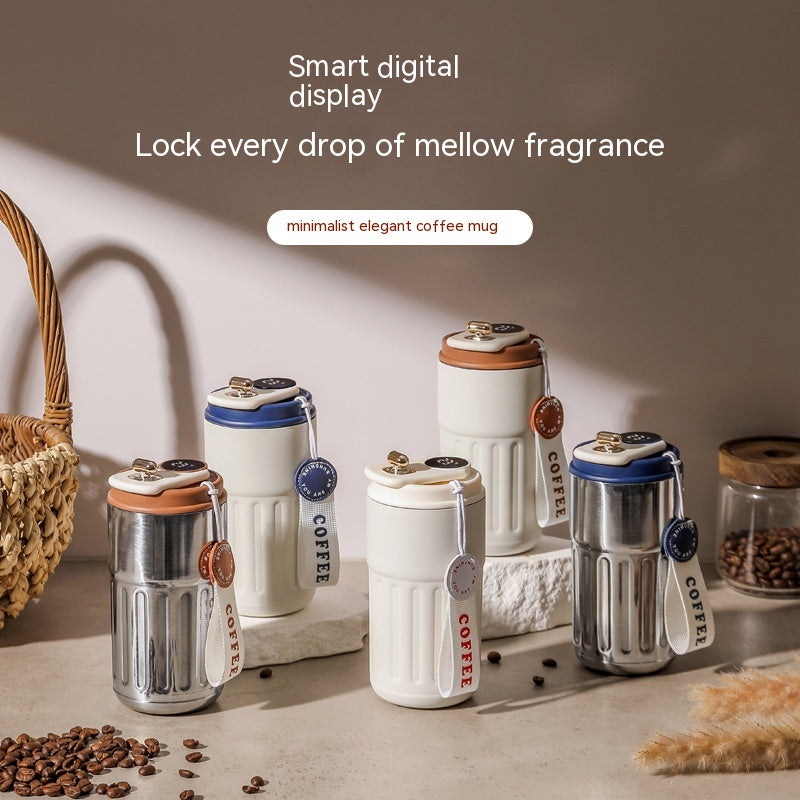 Smart Digital Thermal Bottle | Insulated Travel Coffee Mug | 450ml