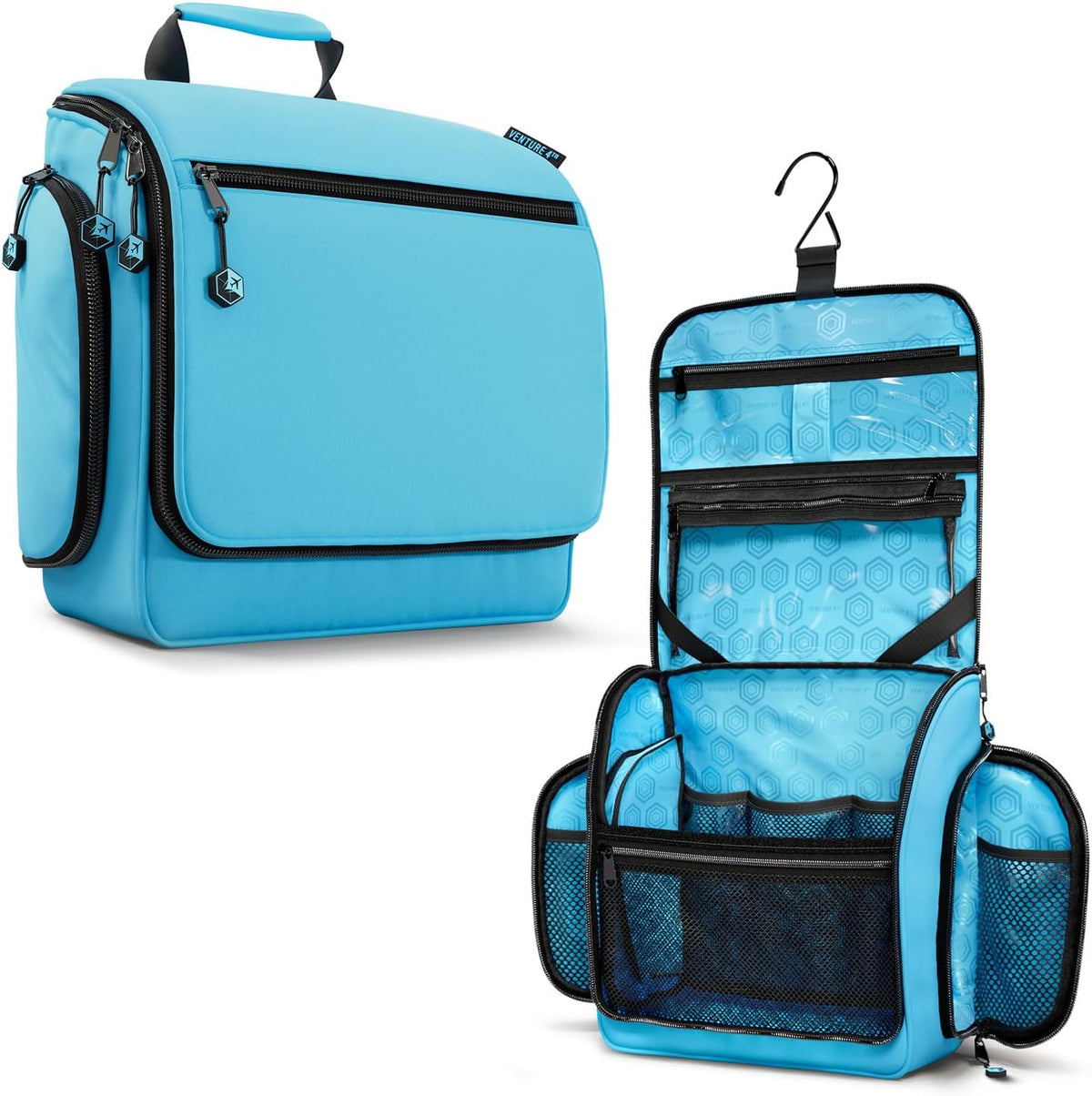 Hanging Travel Toiletry Bag | TSA-Ready, Water-Resistant with 360° Swivel Hook