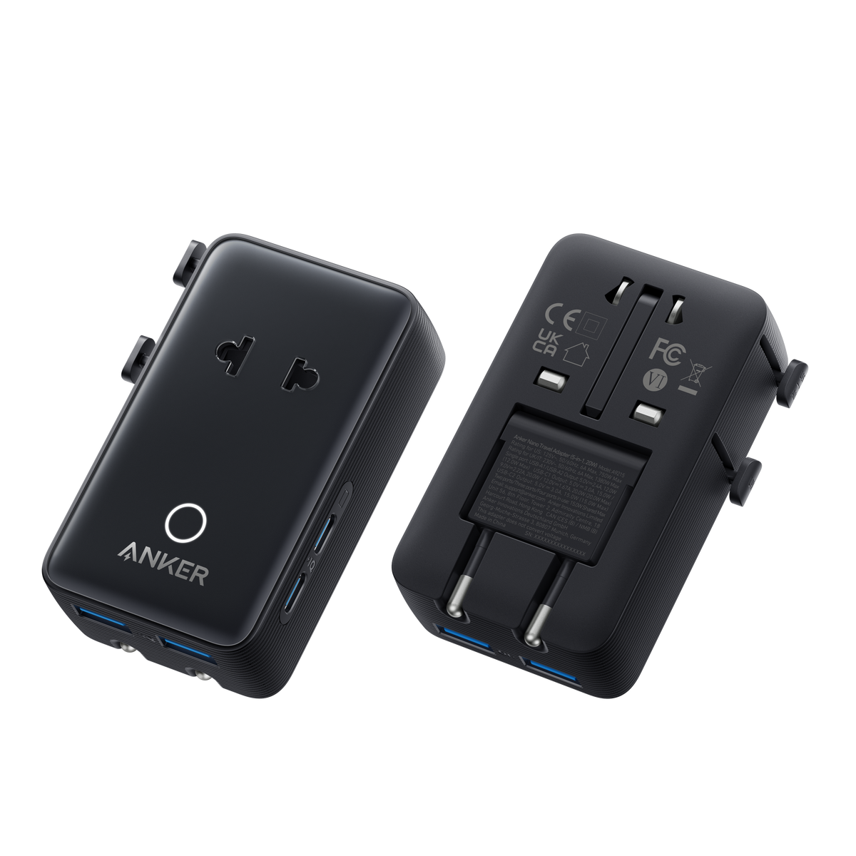 5-in-1 Universal Travel Adapter with Fast Charging (20W) | Works in 150+ Countries