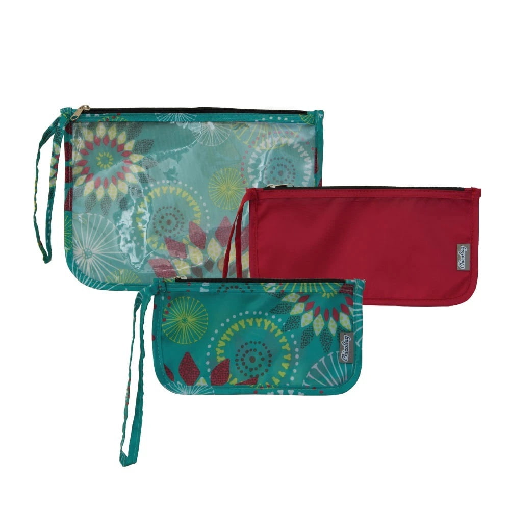 3-Piece Travel Pouch Set | TSA-Approved Clear Bag, Cord Organizer & Card Wallet