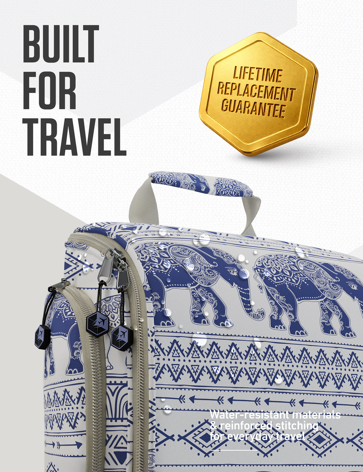 Hanging Travel Toiletry Bag | TSA-Ready, Water-Resistant with 360° Swivel Hook