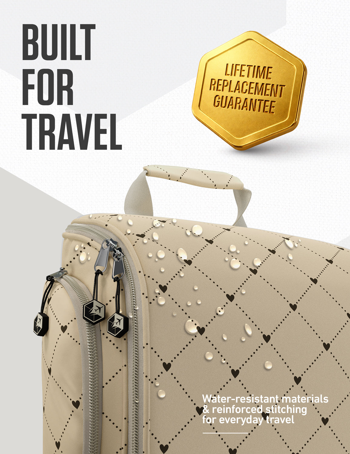 Hanging Travel Toiletry Bag | TSA-Ready, Water-Resistant with 360° Swivel Hook