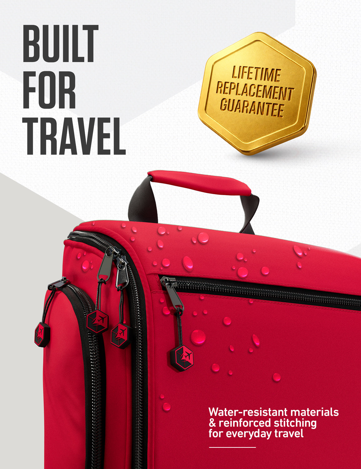 Hanging Travel Toiletry Bag | TSA-Ready, Water-Resistant with 360° Swivel Hook