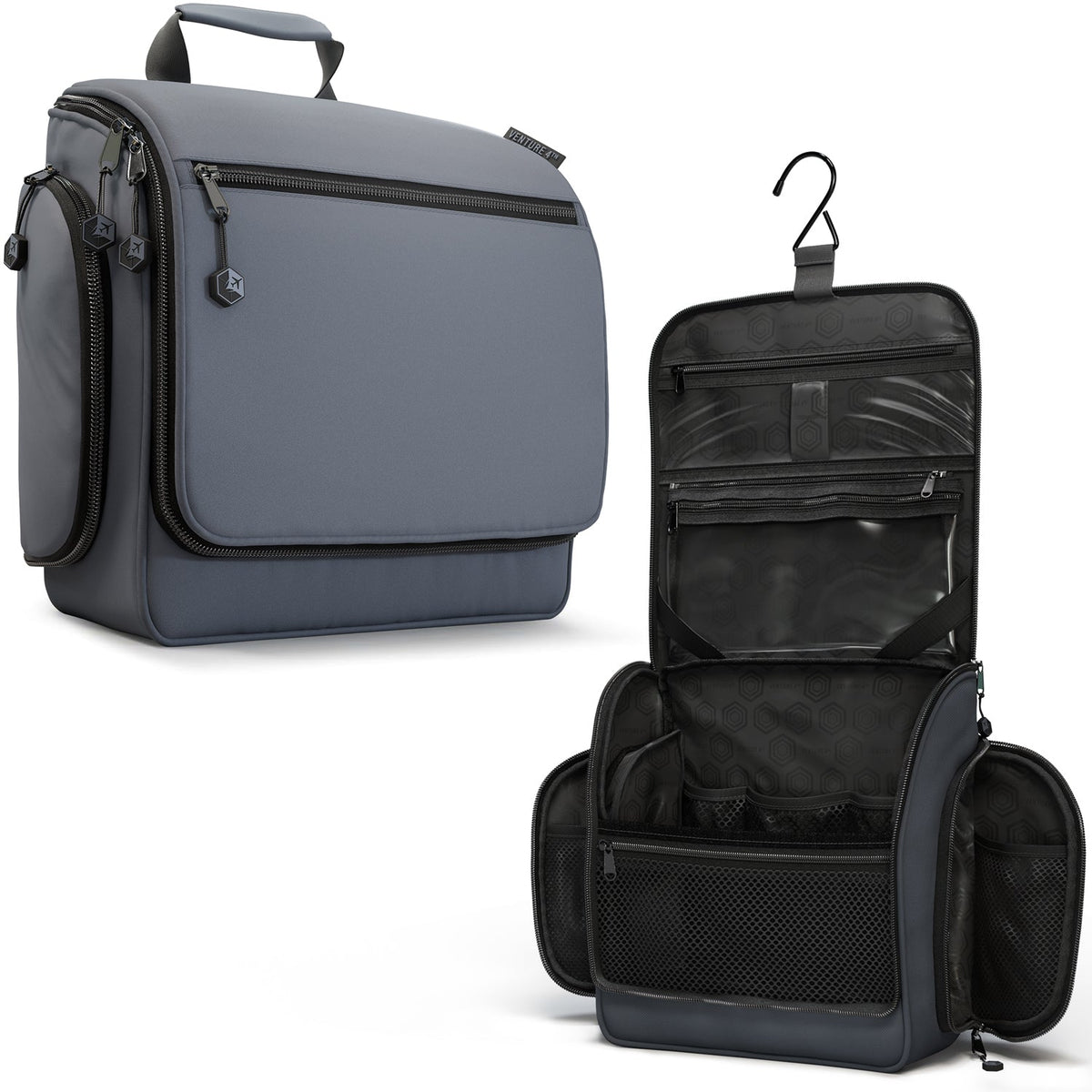 Hanging Travel Toiletry Bag | TSA-Ready, Water-Resistant with 360° Swivel Hook