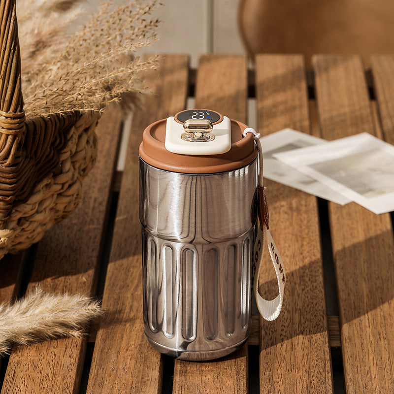 Smart Digital Thermal Bottle | Insulated Travel Coffee Mug | 450ml