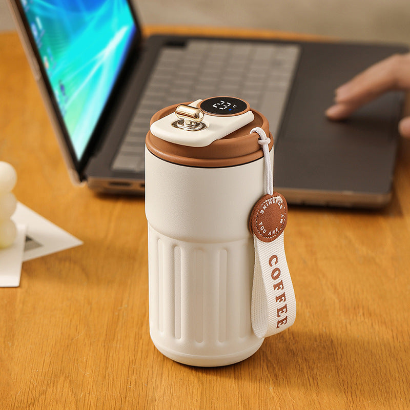 Smart Digital Thermal Bottle | Insulated Travel Coffee Mug | 450ml