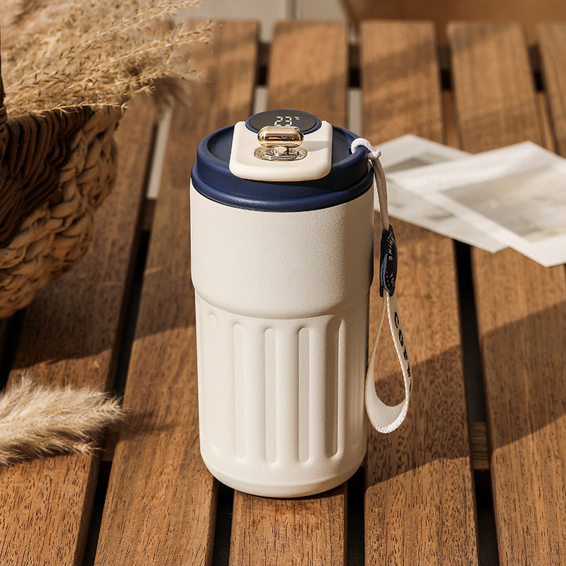 Smart Digital Thermal Bottle | Insulated Travel Coffee Mug | 450ml