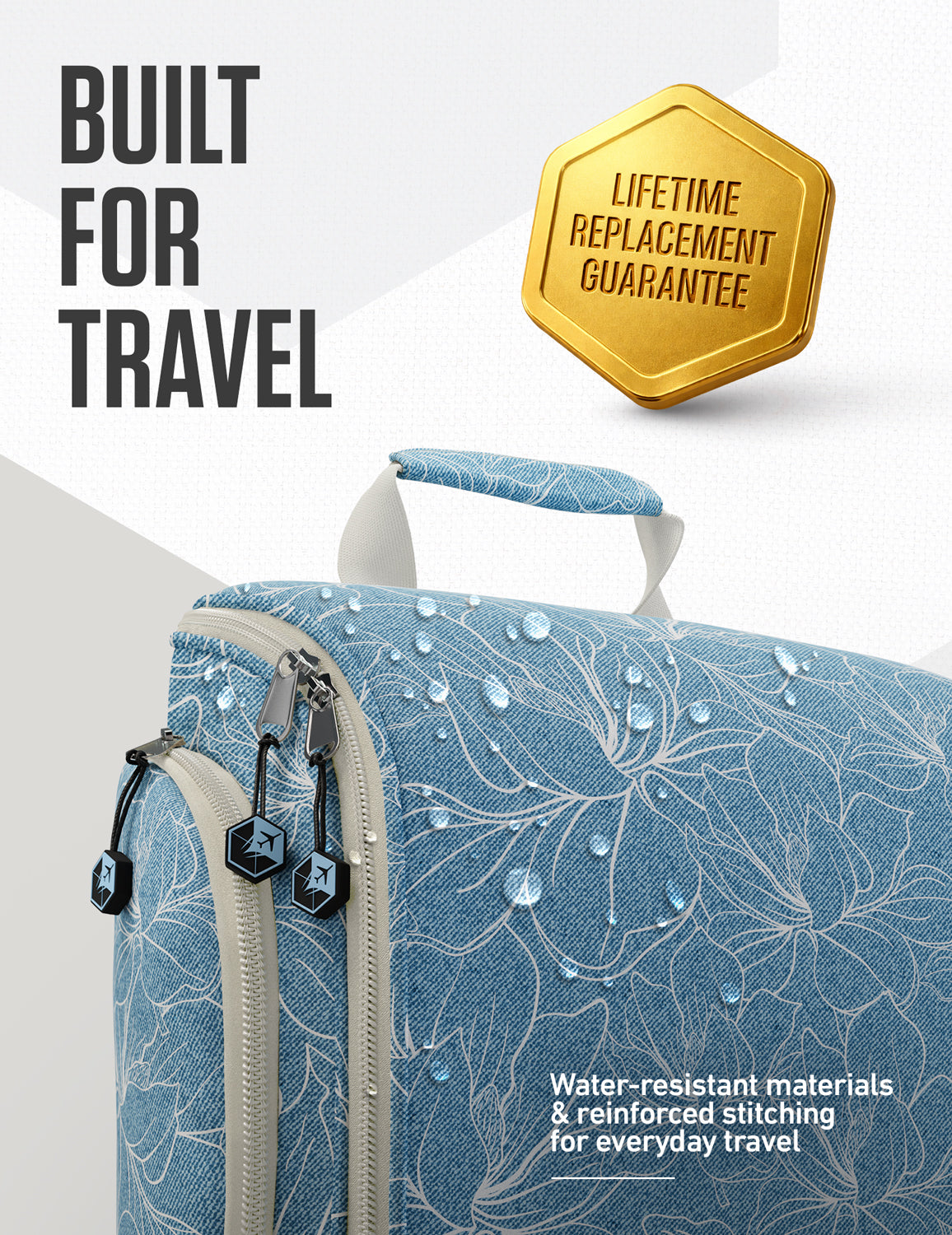 Hanging Travel Toiletry Bag | TSA-Ready, Water-Resistant with 360° Swivel Hook