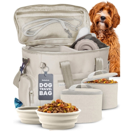 The Original Doggy Bag® | Dog Travel Bag with Bowls, Food Containers & Poop Bag Dispenser