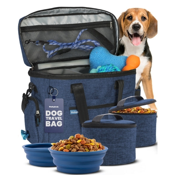 The Original Doggy Bag® | Dog Travel Bag with Bowls, Food Containers & Poop Bag Dispenser