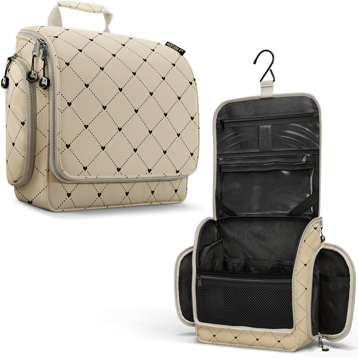 Hanging Travel Toiletry Bag | TSA-Ready, Water-Resistant with 360° Swivel Hook