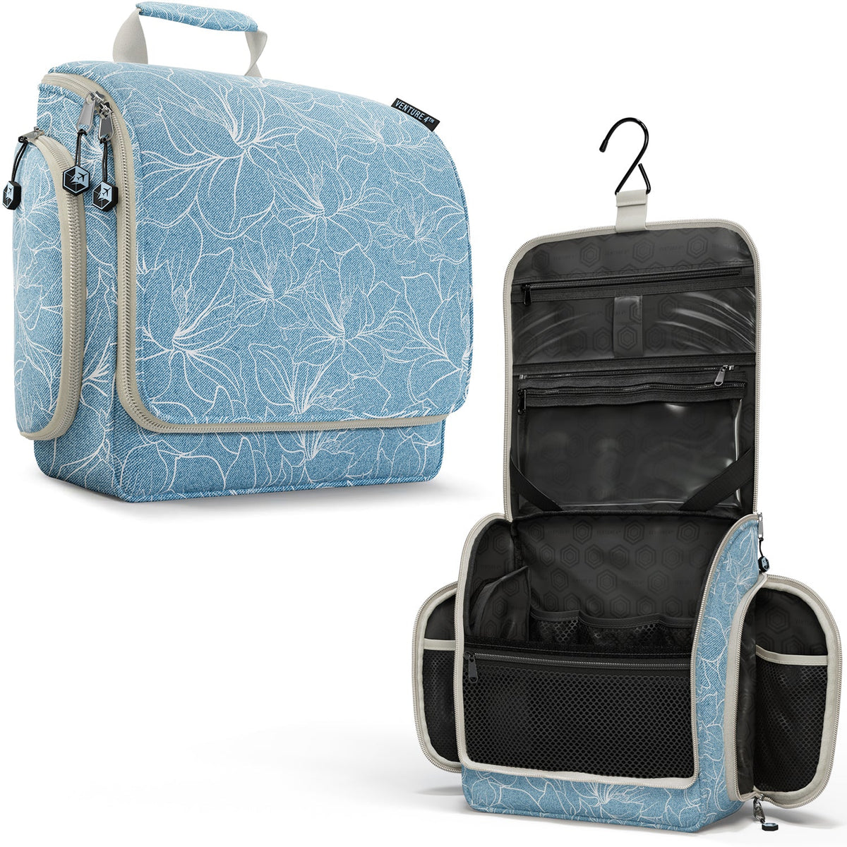 Hanging Travel Toiletry Bag | TSA-Ready, Water-Resistant with 360° Swivel Hook