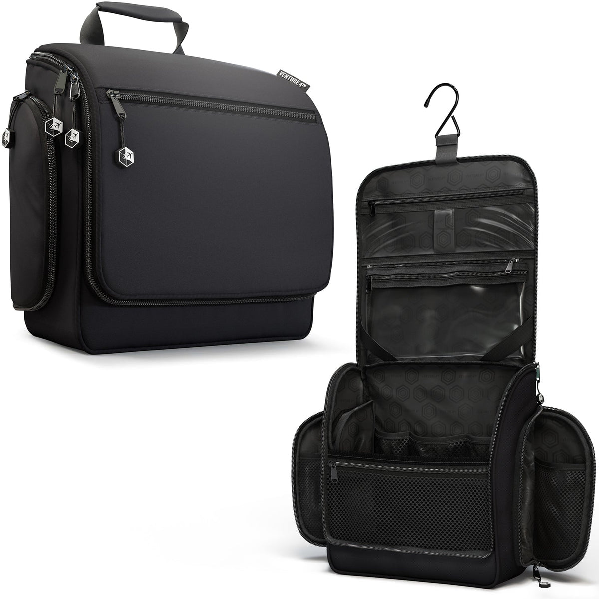Hanging Travel Toiletry Bag | TSA-Ready, Water-Resistant with 360° Swivel Hook