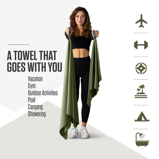 Microfiber Travel Towel | Ultra-Compact, Quick-Dry | Beach, Gym & Camping