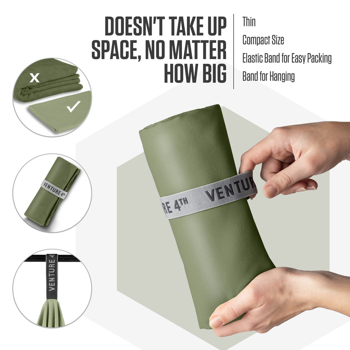 Microfiber Travel Towel | Ultra-Compact, Quick-Dry | Beach, Gym & Camping