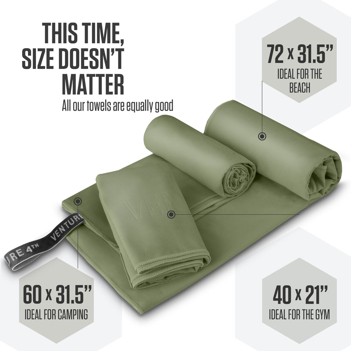 Microfiber Travel Towel | Ultra-Compact, Quick-Dry | Beach, Gym & Camping